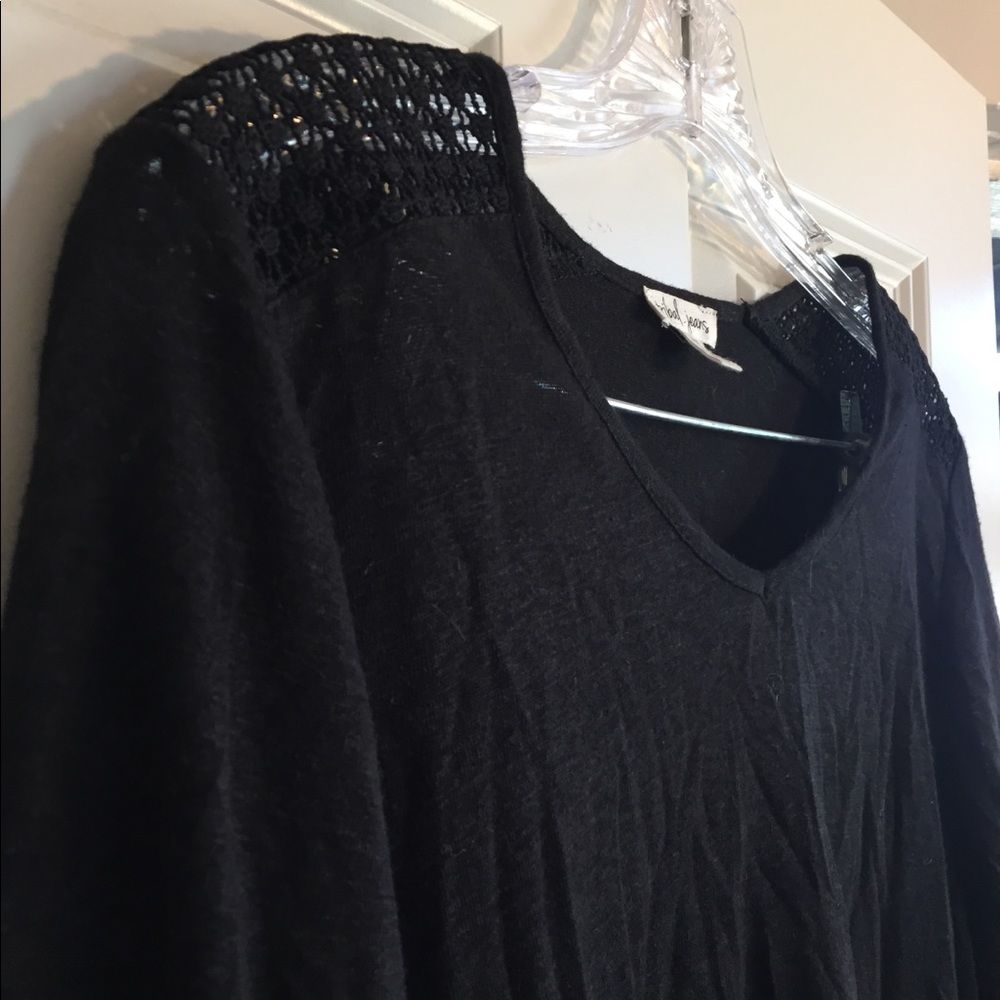 Black blouse with detail cut out shoulders